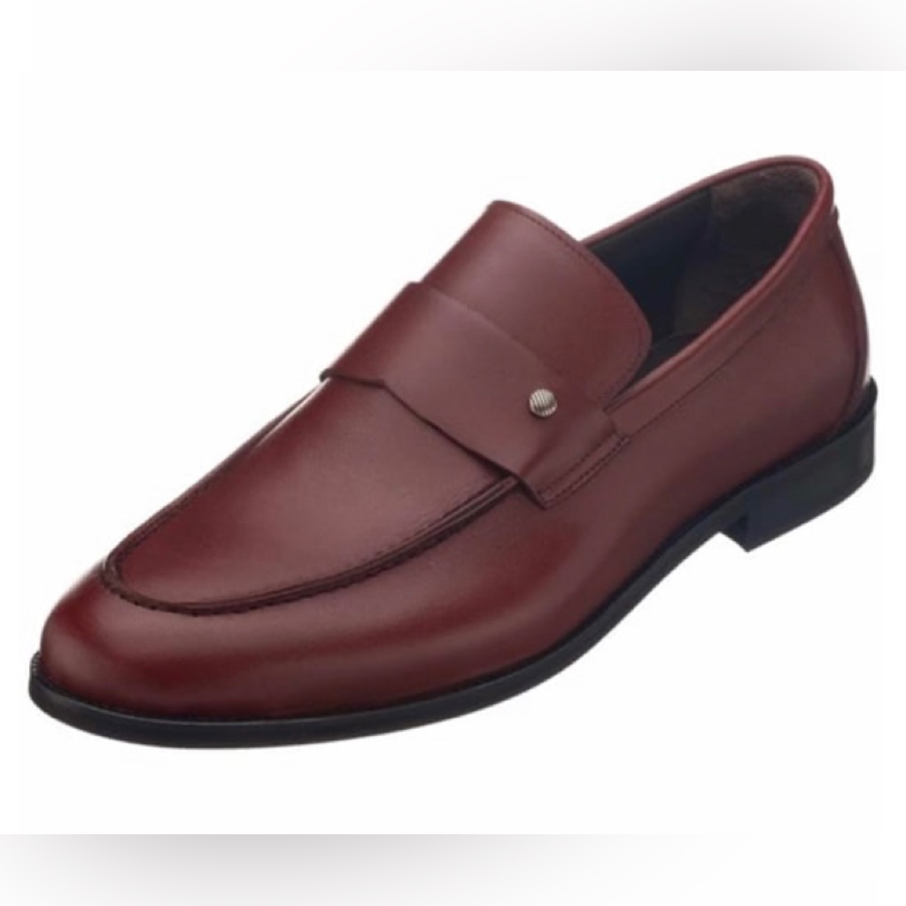 Dalgala Brown Aniline Leather Large Size High-Quality Men's Classic Dress Shoes